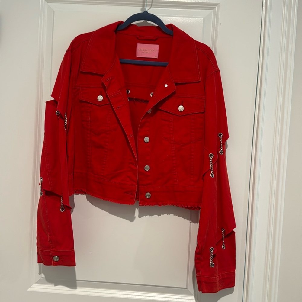 NWOT azalea wang cropped chain jacket